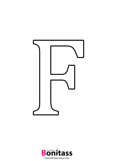 Molde de letra f