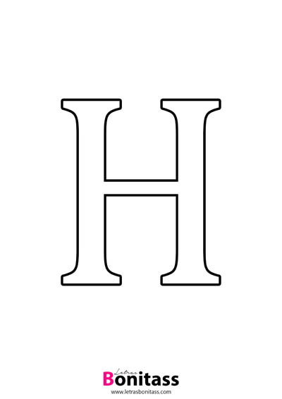 Molde de letra h
