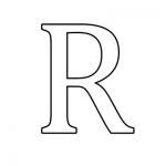Molde de letra r